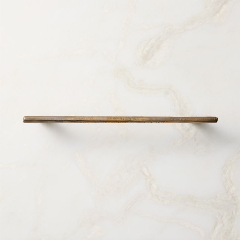 Somerset Unlacquered Antiqued Brass Cabinet Handle 8" - image 2 of 6