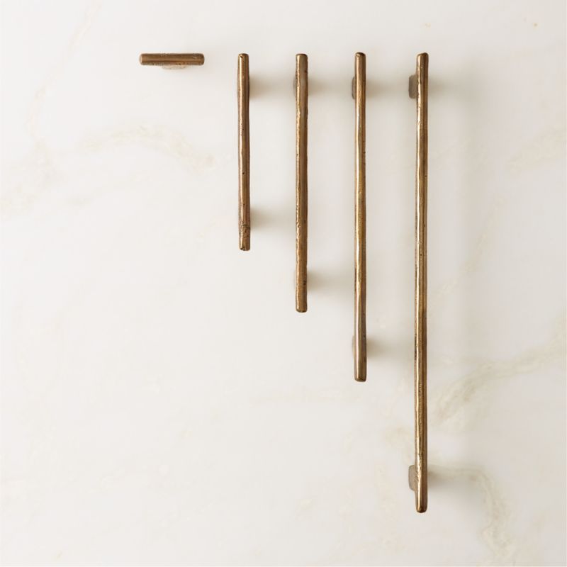 Somerset Unlacquered Antiqued Brass Cabinet Handle 12" - image 5 of 6