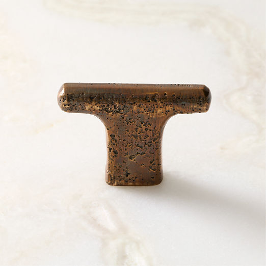 Somerset Unlacquered Antiqued Brass Cabinet Knob 1.5"