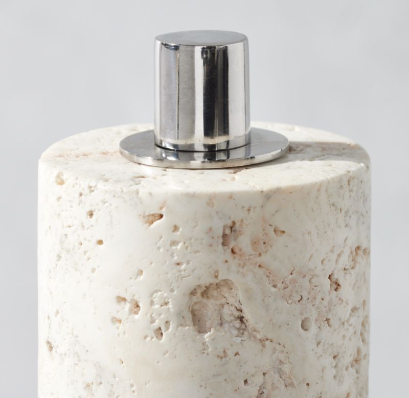 Somerset White Travertine Oil Lamp Small by Ross Cassidy - image 4 of 5