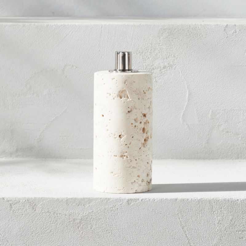 Viewing product image Somerset White Travertine Oil Lamp Small by Ross Cassidy - image 1 of 4