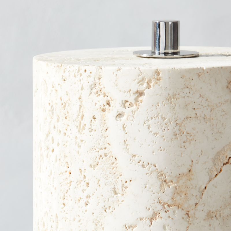 Somerset White Travertine Oil Lamp Large - image 4 of 5