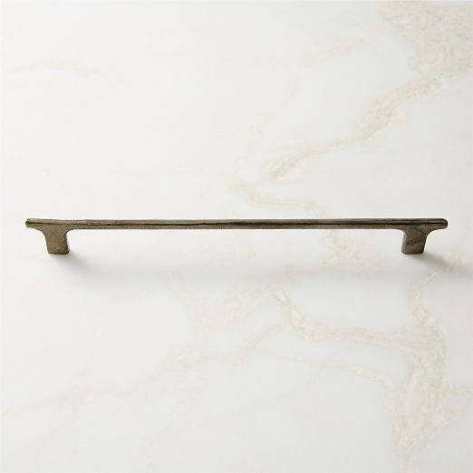 Somerset Unlacquered Blackened Brass Cabinet Handle 12"