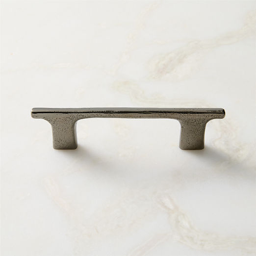 Somerset Unlacquered Blackened Brass Cabinet Handle 4"