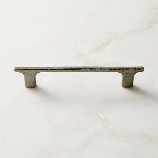 Somerset Unlacquered Blackened Brass Cabinet Handle 6"