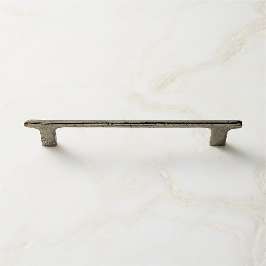 Somerset Unlacquered Blackened Brass Cabinet Handle 8"