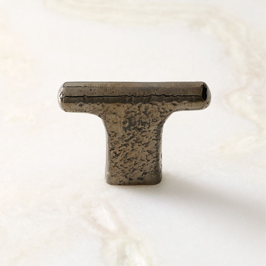 Somerset Unlacquered Blackened Brass Cabinet Knob 1.5"