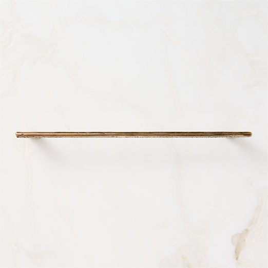 Somerset Unlacquered Antiqued Brass Handle 12"