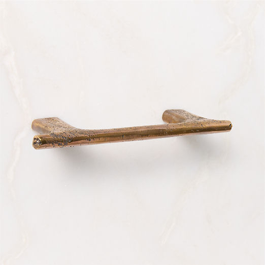 Somerset Unlacquered Antiqued Brass Cabinet Handle 4"