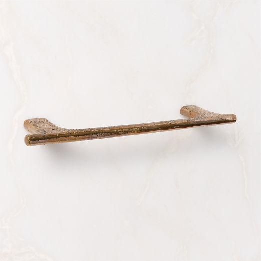 Somerset Unlacquered Antiqued Brass Cabinet Handle 6"