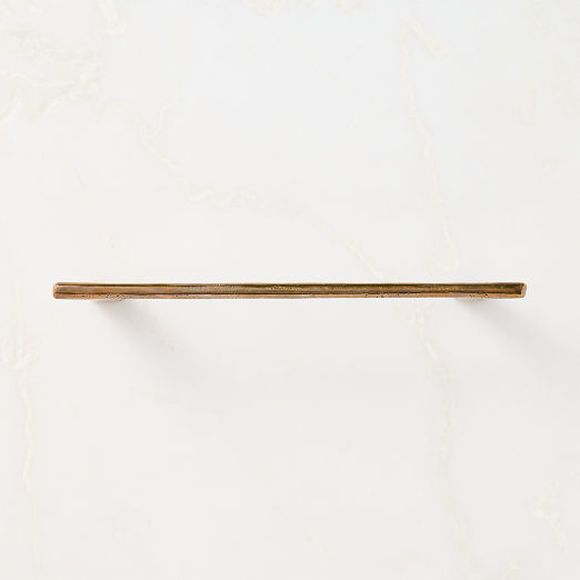 Somerset Unlacquered Antiqued Brass Cabinet Handle 8"