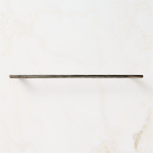 Somerset Unlacquered Blackened Brass Cabinet Handle 12"