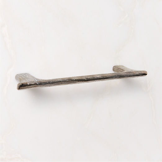 Somerset Unlacquered Blackened Brass Cabinet Handle 6"