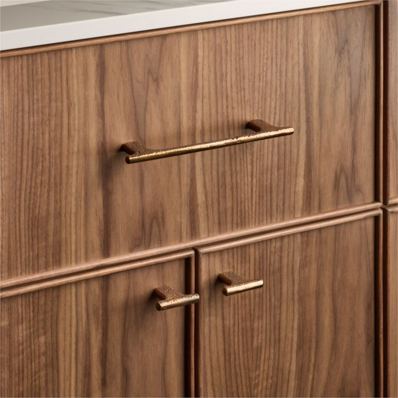 Somerset Unlacquered Antiqued Brass Cabinet Handle 12" - image 3 of 6