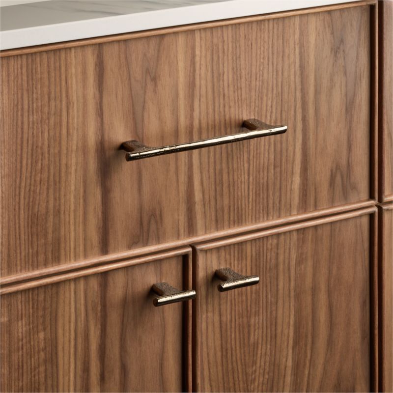 Somerset Unlacquered Blackened Brass Cabinet Handle 4" - image 3 of 6