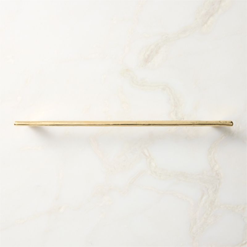 Somerset Unlacquered Brass Cabinet Handle 12" - image 2 of 7