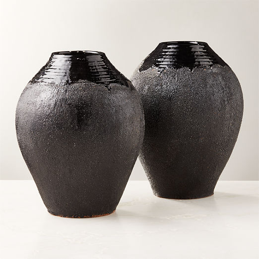 Somova Black Terracotta Vase