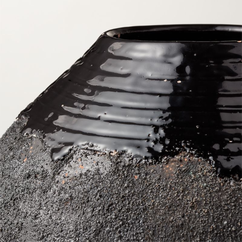 Somova Black Terracotta Vase - image 3 of 8