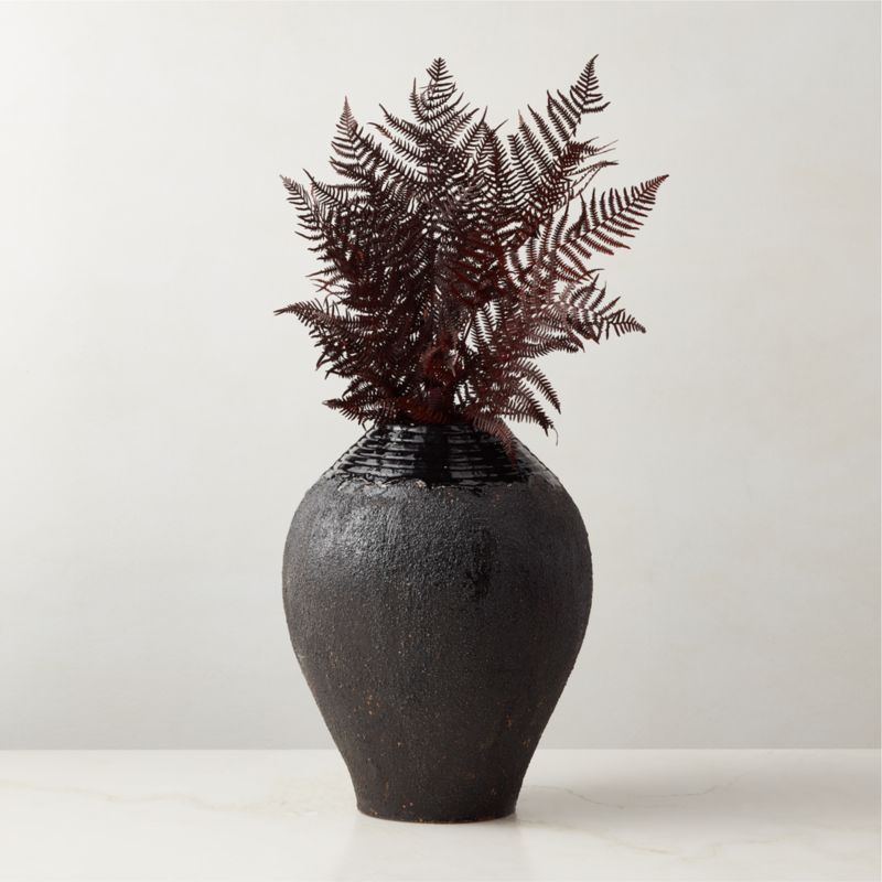 Somova Black Terracotta Vase - image 0 of 8