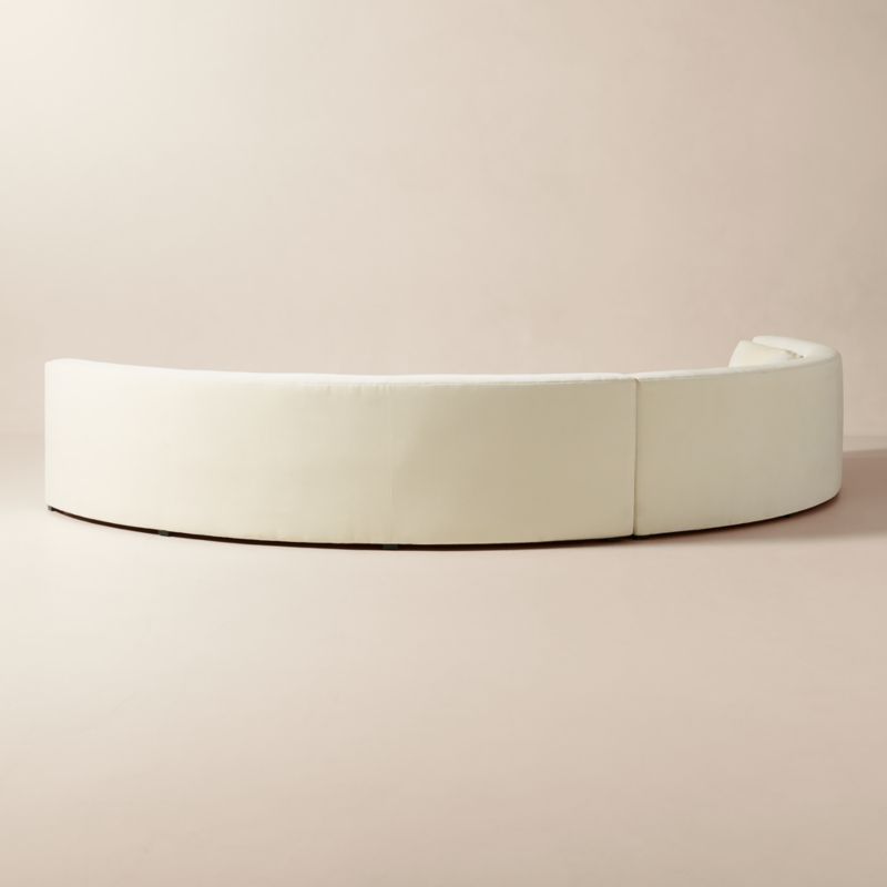Sonora 2-Piece Curved Cream Performance Velvet Sectional - image 4 of 8