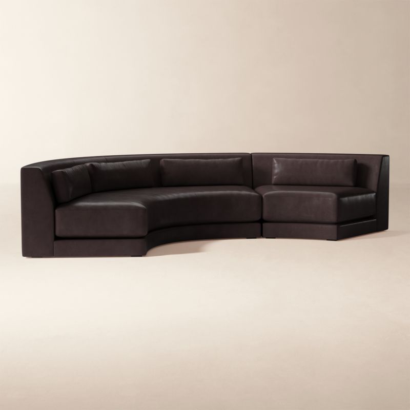 Sonora 2-Piece Leather Sectional with Sofa - image 2 of 5