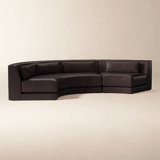 Sonora 2-Piece Leather Sectional with Sofa
