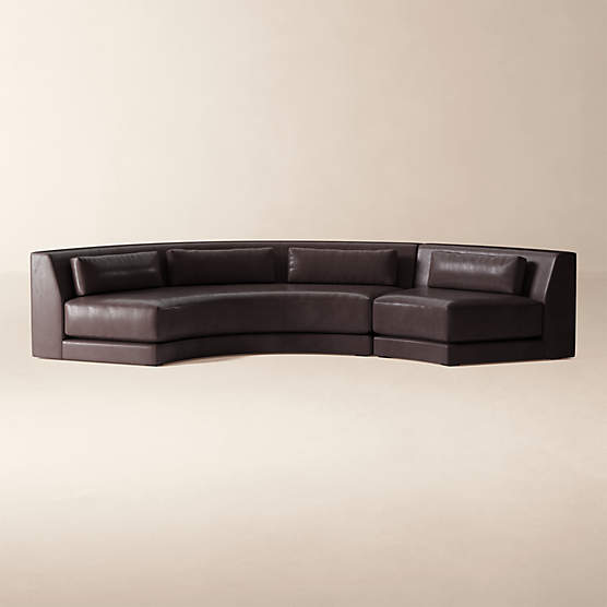 Sonora 2-Piece Leather Sectional with Sofa