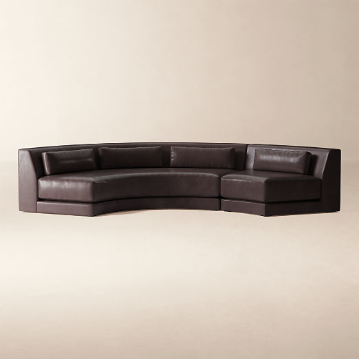 Sonora 2-Piece Leather Sectional with Sofa