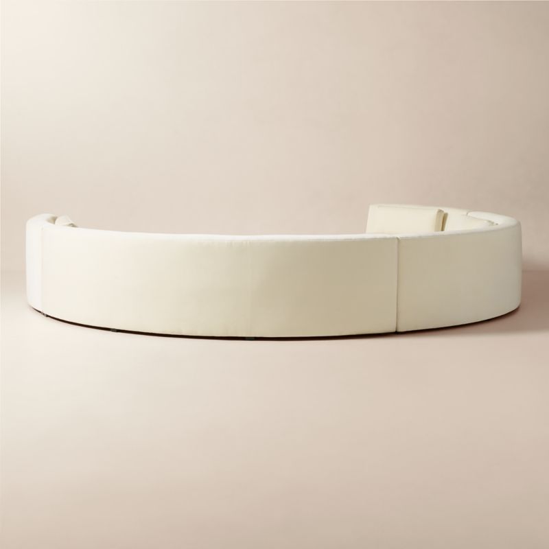 Sonora 4-Piece Curved Cream Performance Velvet Sectional - image 4 of 8