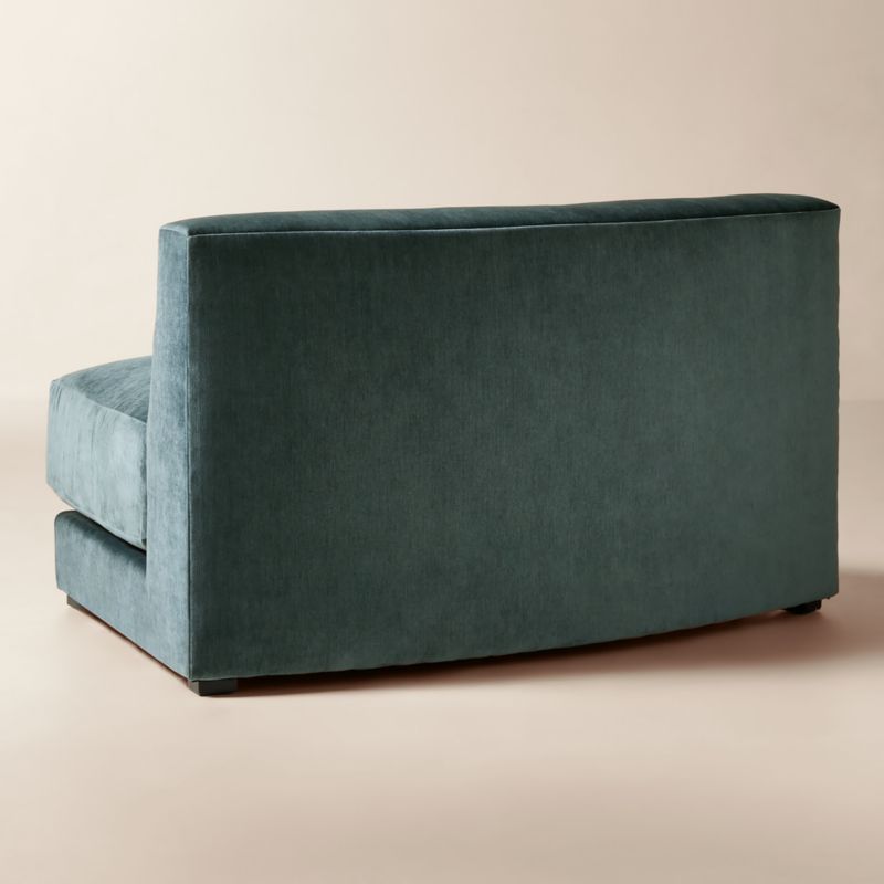 Sonora Blue Performance Velvet Curved Corner Chair - image 4 of 8