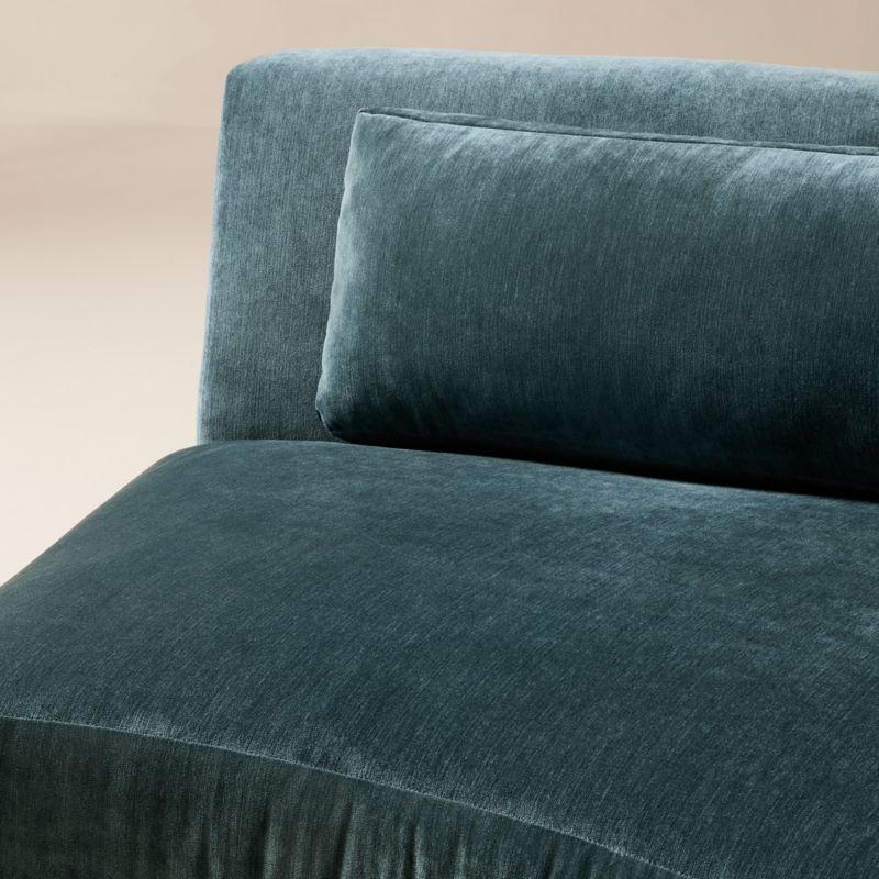 Sonora Blue Performance Velvet Curved Corner Chair - image 5 of 8