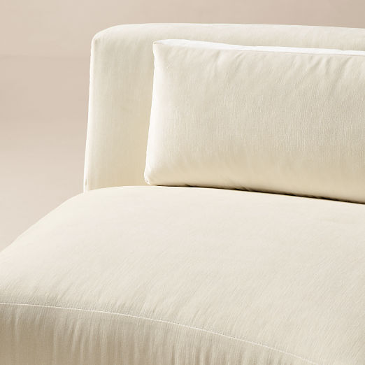 Sonora 119" Curved Cream Performance Velvet Armless Sofa