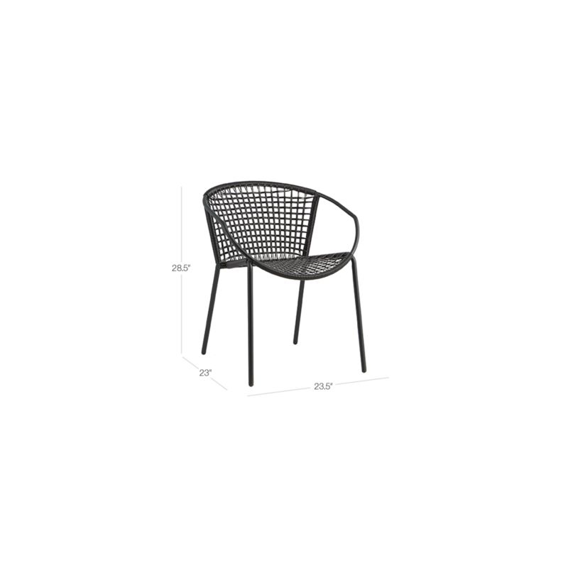 View Sophia Black Outdoor Dining Armchair - image 3 of 10