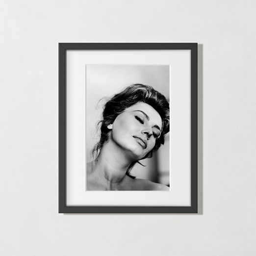 'Sophia Loren Relaxes, 1961' Photographic Print in Black Frame 17.75"x21.75"