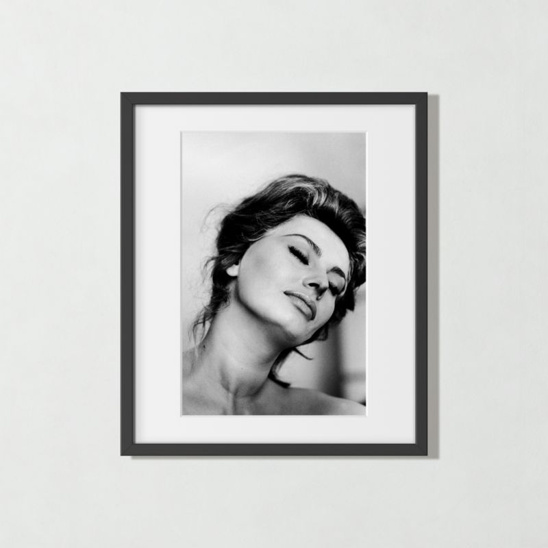 'Sophia Loren Relaxes, 1961' Photographic Print in Black Frame 21.75"x25.75" - image 0 of 7