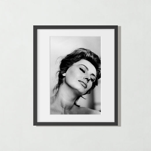 'Sophia Loren Relaxes, 1961' Photographic Print in Black Frame 21.75"x25.75"