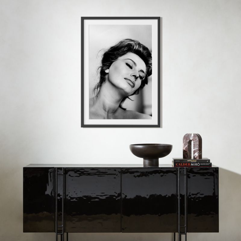 'Sophia Loren Relaxes, 1961' Photographic Print in Black Frame 17.75"x21.75" - image 4 of 7