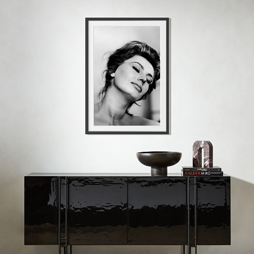 'Sophia Loren Relaxes, 1961' Photographic Print in Black Frame, 21"x25"