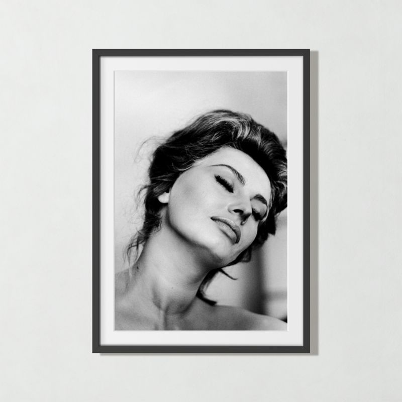 'Sophia Loren Relaxes, 1961' Photographic Print in Black Frame 17.75"x21.75" - image 2 of 7