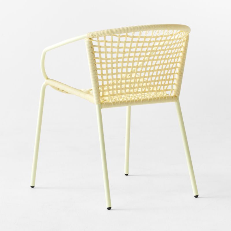 Sophia Yellow Woven Outdoor Dining Armchair - image 6 of 8