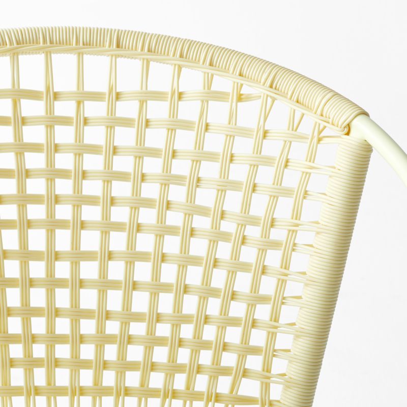 Sophia Yellow Woven Outdoor Dining Armchair - image 7 of 8