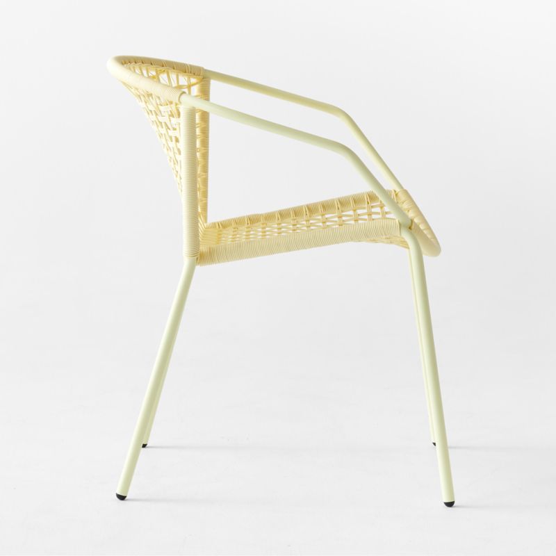 Sophia Yellow Woven Outdoor Dining Armchair - image 5 of 8