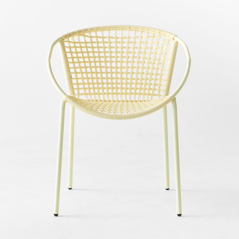 Sophia Yellow Woven Outdoor Dining Armchair - image 3 of 8