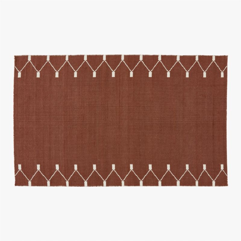 Sorena Warm White and Sienna Brown Indoor/Outdoor Reversible Performance Area Rug 5'x8' - image 2 of 6