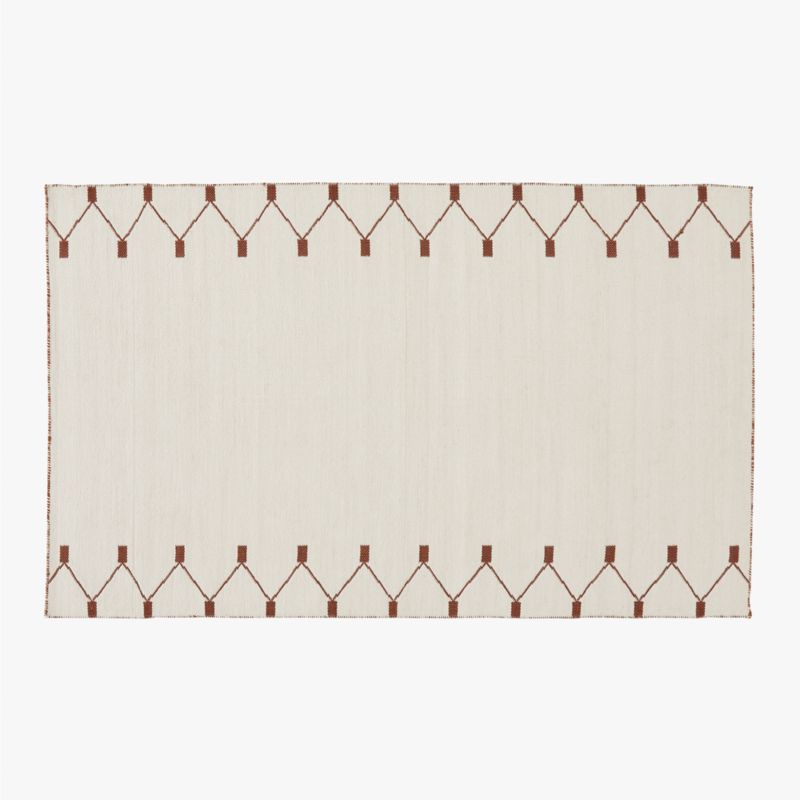 Sorena Warm White and Sienna Brown Indoor/Outdoor Reversible Performance Area Rug 5'x8' - image 0 of 6