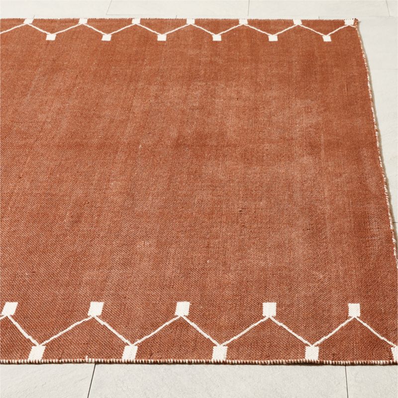 Sorena Warm White and Sienna Brown Indoor/Outdoor Reversible Performance Area Rug 5'x8' - image 3 of 6