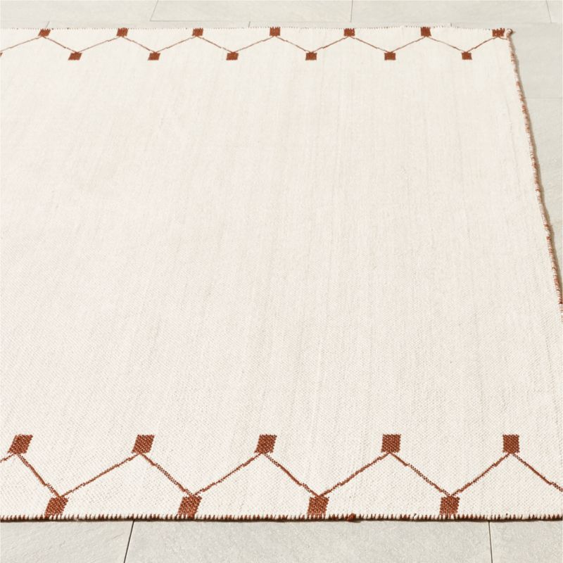 Sorena Warm White and Sienna Brown Indoor/Outdoor Reversible Performance Area Rug 5'x8' - image 1 of 6