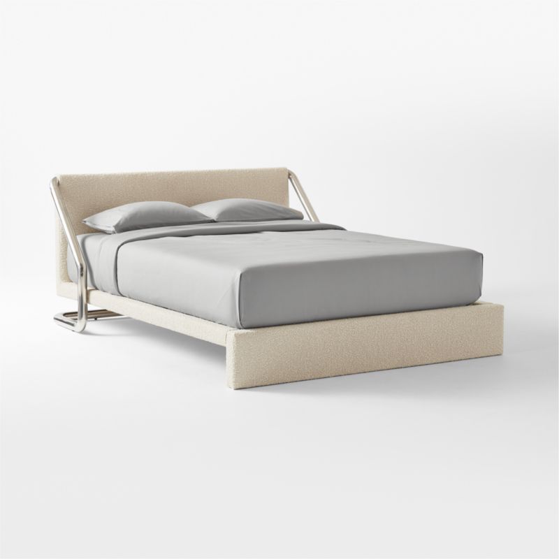 Sojourn Ogo Ivory Boucle Queen Bed - image 4 of 8