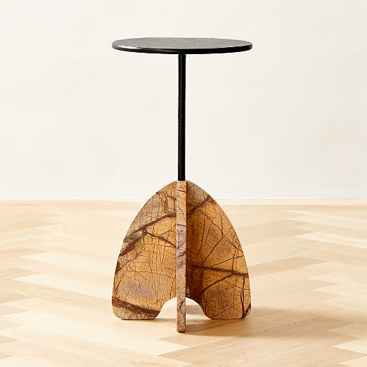 Spazio Brown Marble Side Table