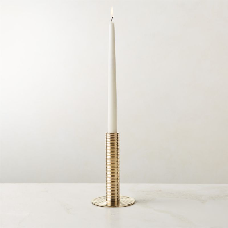 View Spencer Brass Taper Candle Holder Medium details